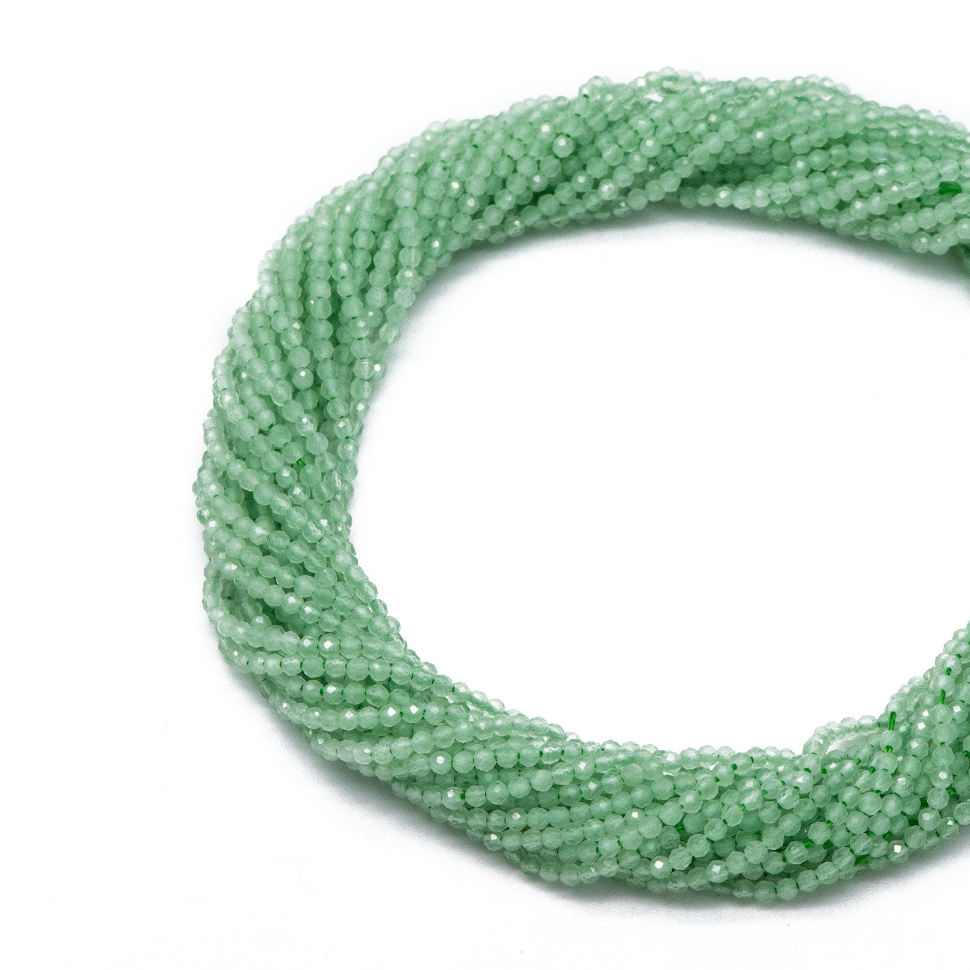 2mm-2.5mm faceted Colorful Micro Cat Eye Glass Beads, Small Faced beads, Bracelet Necklace DIY, Full 15 Inch Strands (TR-012)